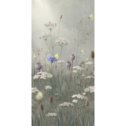 Vlinders - Wildbloemen - Illustratie - Kleurrijk Behang Vlies klein -3d_website