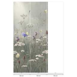 Vlinders - Wildbloemen - Illustratie - Kleurrijk Behang Vlies klein -USP_banen