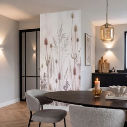 Weidebloemen - Design - Sepia Behang Vlies klein -sfeer3