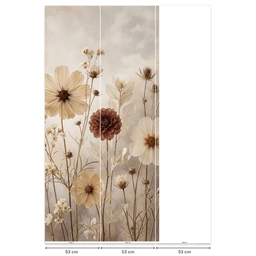 Wilde bloemen - Botanisch - Vintage - Natuur - Rustiek Behang Vlies klein -USP_banen