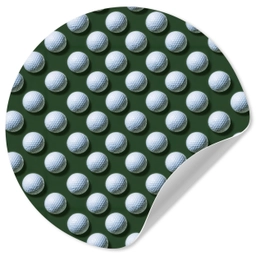 Ballen - Golf - Groen Wandcirkel behangsticker klein 186 -3d