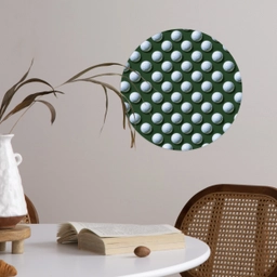 Ballen - Golf - Groen Wandcirkel behangsticker klein 186 -sfeer3