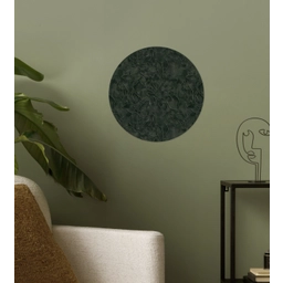 Bloemen - Lijnen - Groen Wandcirkel behangsticker klein 186 -sfeer2