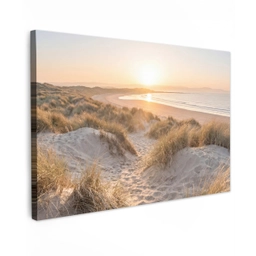 Duinen - Strand - Zee Tuinposter op houten frame 2 cm dik klein -3d
