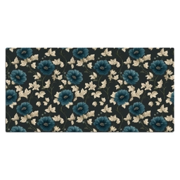 Botanisch - Bloemen - Blauw Muismat XXL klein 681 -3d_leeg