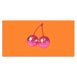 Discoballen - Kers - Spiegels - Roze Muismat XXL klein -3d_leeg