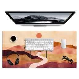 Heuvels - Palmbomen - Abstract Muismat XXL klein -3d