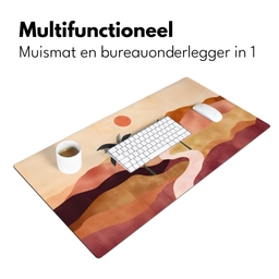 Heuvels - Palmbomen - Abstract Muismat XXL klein -sfeer4