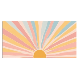 Illustratie - Zon - Pastelkleuren Muismat XXL klein -3d_leeg