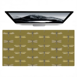 Libellen - Patroon - Groen Muismat XXL klein 681 -zzz3d