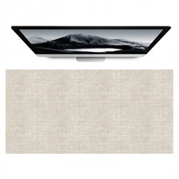 Linnen - Textuur - Beige Muismat XXL klein 681 -zzz3d