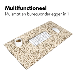 Luipaard - Klassiek - Beige Muismat XXL klein 681 -sfeer4