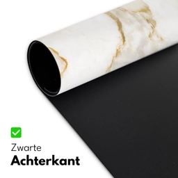 Marmer - Kalk - Goud - Luxe - Marmerlook - Wit Muismat XXL klein -sfeer2