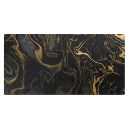 Marmer - Textuur - Grijs - Goud - Marmerlook - Luxe Muismat XXL klein -3d_leeg