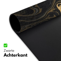 Marmer - Textuur - Grijs - Goud - Marmerlook - Luxe Muismat XXL klein -sfeer2