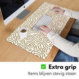Minimalistisch - Patroon - Terracotta Muismat XXL klein 681 -sfeer3