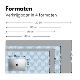 Palmboom - Modern - Blauw Muismat XXL klein 681 -sfeer5