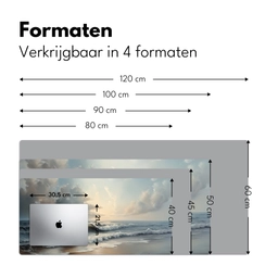 Strand - Zee - Zonsondergang Muismat XXL klein -sfeer5