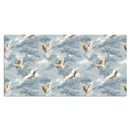 Wolken - Kraanvogels - Blauw Muismat XXL klein 681 -3d_leeg