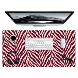 Zebra - Motief - Bordeaux - Rood Muismat XXL klein 681 -3d