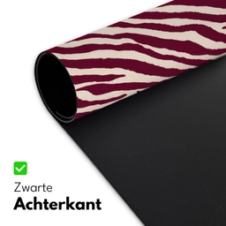 Zebra - Motief - Bordeaux - Rood Muismat XXL klein 681 -sfeer2