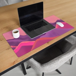 Zon - Heuvels - Paars - Abstract Muismat XXL klein -sfeer1