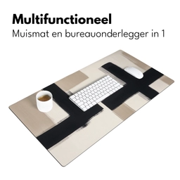 Zwart - Abstract - Japandi Muismat XXL klein -sfeer4