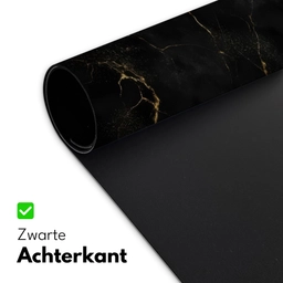 Zwart marmer - Gouden aders - Klassiek Muismat XXL klein -sfeer2