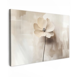 Bloem - Beige - Verf - Schaduw canvas 2cm klein -z3d