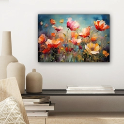 Bloemen - Watercolor - Kunst - Botanisch - Natuur canvas 2cm klein -sfeer6