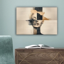 Goud - Vrouw - Rechthoeken canvas 2cm klein -sfeer4