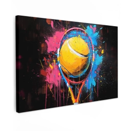 Graffiti - Tennis - Sport - Racket canvas 2cm klein -z3d