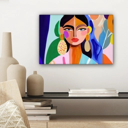 Portret - Vrouw - Modern canvas 2cm klein -sfeer6