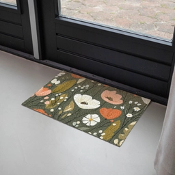 Bloemen - Illustratie - Groen Deurmat klein -sfeer2