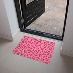 Panterprint - Roze - Dierenprint - Minimalistisch Deurmat klein -sfeer5