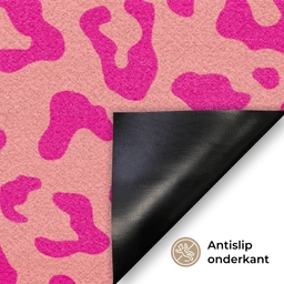 Panterprint - Roze - Dierenprint - Minimalistisch Deurmat klein -antislip_NL