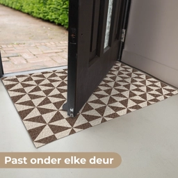 Patroon - Bruin - Vlakken - Driehoek Deurmat klein -USP_NL