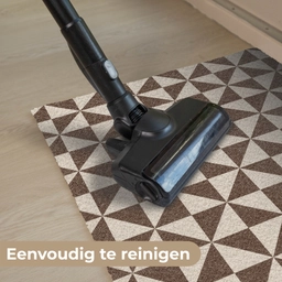 Patroon - Bruin - Vlakken - Driehoek Deurmat klein -reinigen_NL