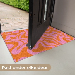 Patroon - Roze - Oranje - Abstract - Modern Deurmat klein -USP_NL