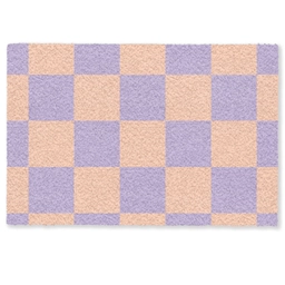 Schaakbord patroon - Paars - Roze - Blokjes Deurmat klein -zkaufland3d