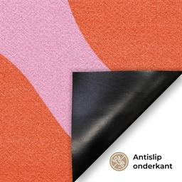 Vlekken - Rood - Roze - Patroon - Minimalistisch Deurmat klein -antislip_NL