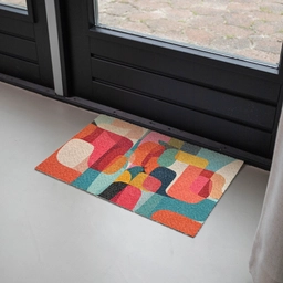 Vormen - Kleurrijk - Abstract - Vlakken Deurmat klein -sfeer2
