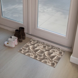 Waaiervorm - Beige - Vezel textuur Deurmat klein 898 -sfeer3