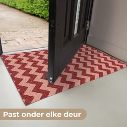 Zigzag - Strepen - Patroon - Rood Deurmat klein -USP_NL