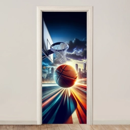 Basketbal - Sport  - Basket - Stad deurposter klein -3d_beige