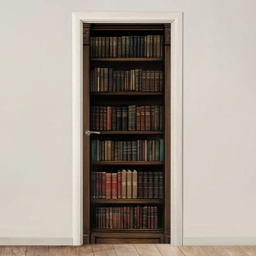Boekenkast - Vintage - Bruin deurposter klein -3d_beige