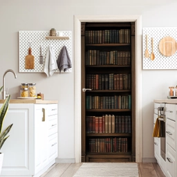 Boekenkast - Vintage - Bruin deurposter klein -sfeer5