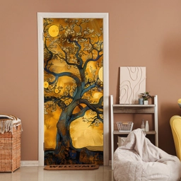 Boom - Levensboom - Abstract - Goud deurposter klein -sfeer1
