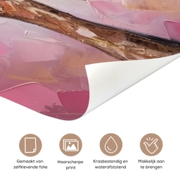 Boom - Roze - Goud - Modern deurposter klein -closeup_NL