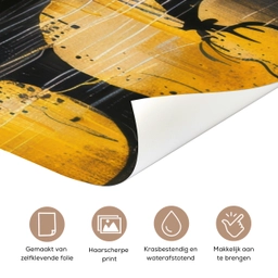 Boom - Verflook - Hert - Natuur - Goud deurposter klein -closeup_NL